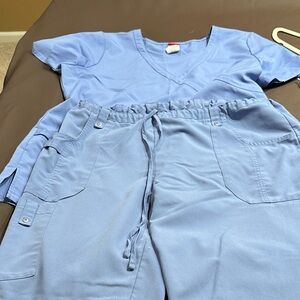 Dickies Light Blue Scrub Top and bottom set!
